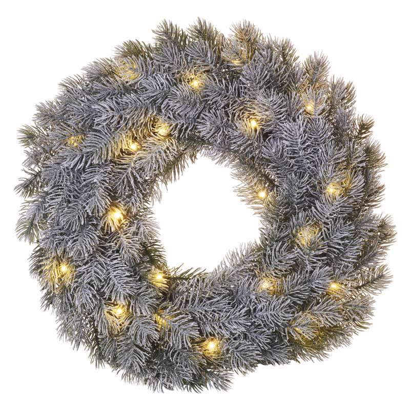 EMOS DCTW15 LED dekorace – adventní věnec, 40 cm, 2x AA, vnitřní, teplá bílá, časovač DCTW15
